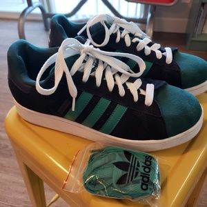Adidas Mens Originals Campus St Suede Black Green